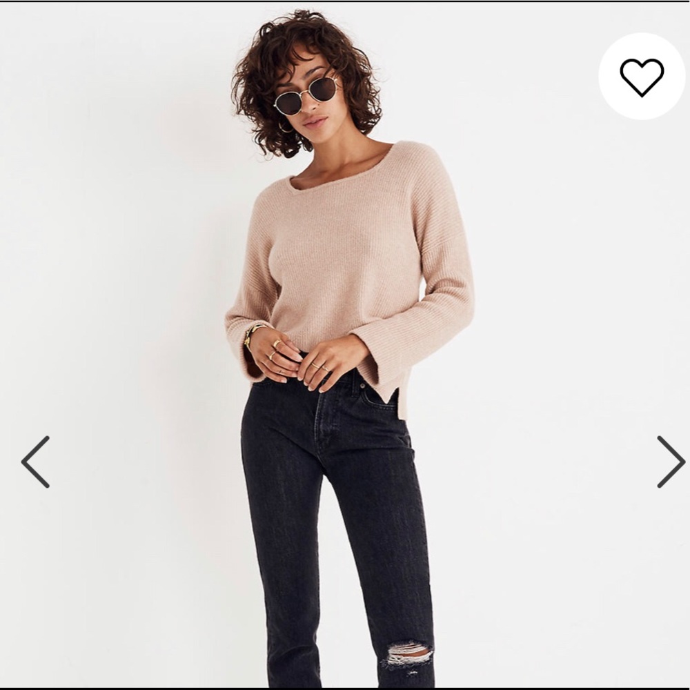 Madewell Square Neck Pullover in Cozy Yarn - M